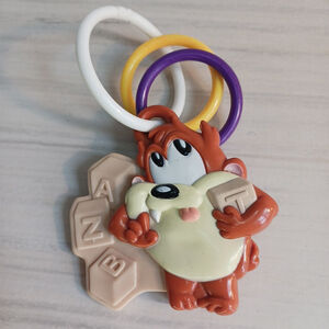 Gerber Baby Toy 1994 Tasmanian Devil Hard Plastic Baby TAZ Looney Tunes Vintage